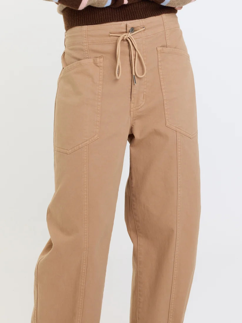 Villa Barrel Leg Corduroy Pants-Villa