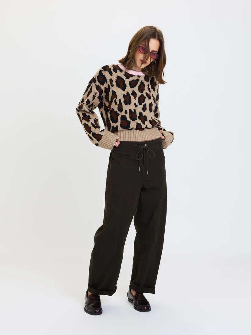 Villa Barrel Leg Pants-Fern