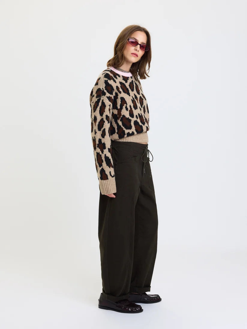 Villa Barrel Leg Pants-Fern