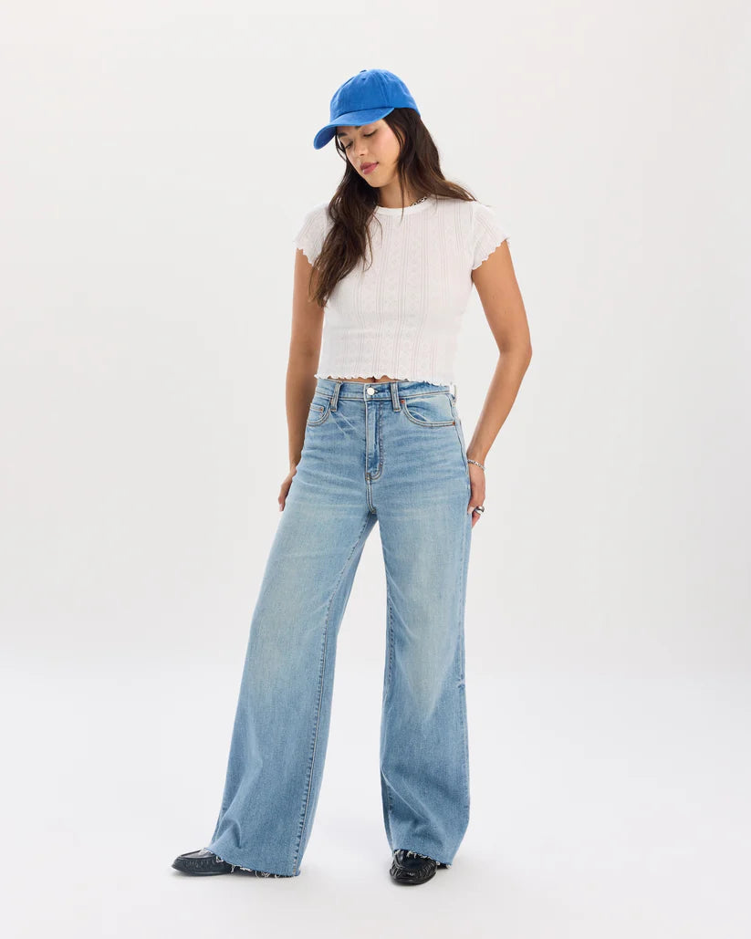 Far Out High Rise Wide Leg- Fools Gold