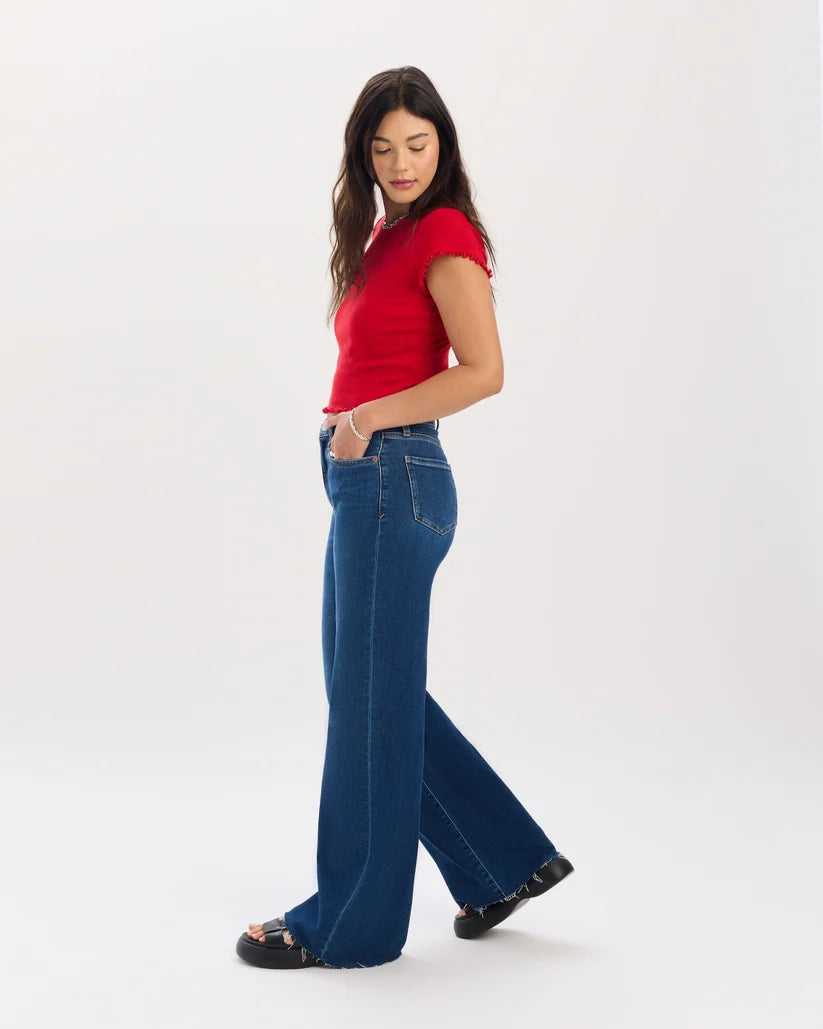 Far Out Wide Leg Jeans-Waterfall