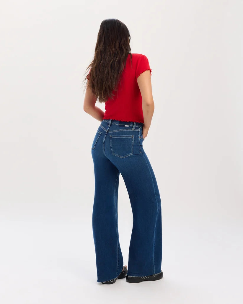 Far Out Wide Leg Jeans-Waterfall