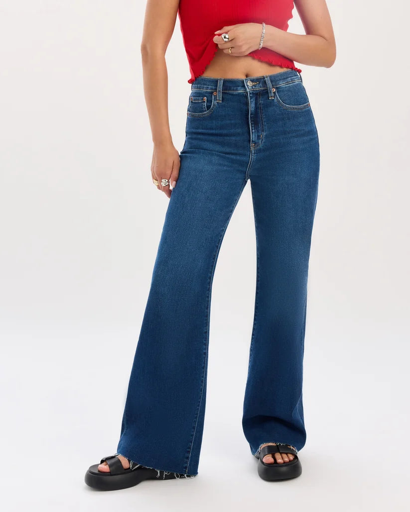 Far Out Wide Leg Jeans-Waterfall