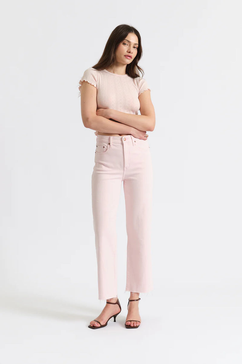 Pleaser High Rise Wide Leg-Think Pink