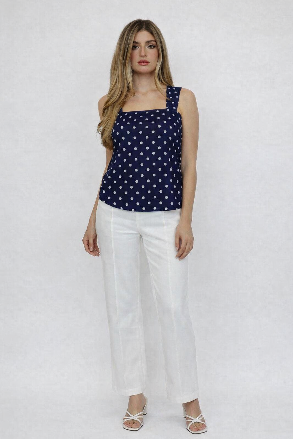 Rorry Polka Dot Sleeveless Top