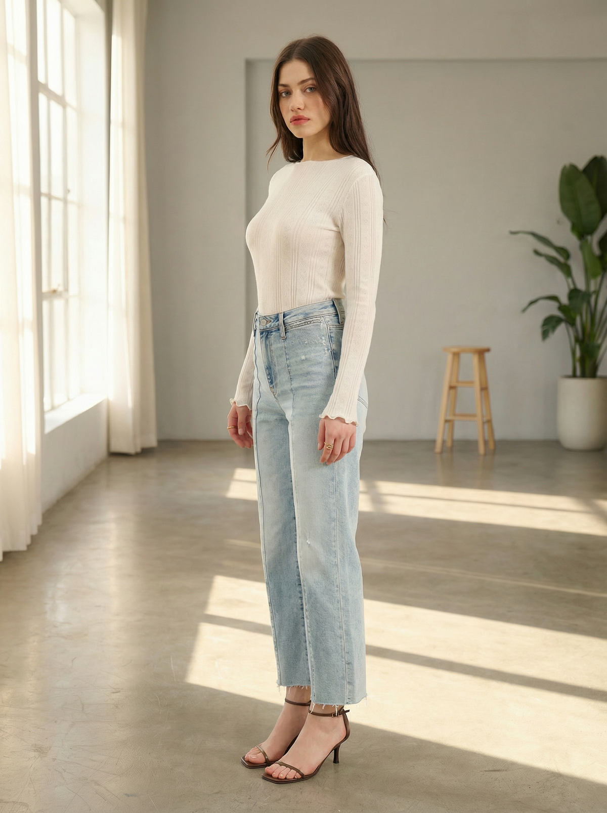 Pleaser High Rise Wide Leg- Cupid