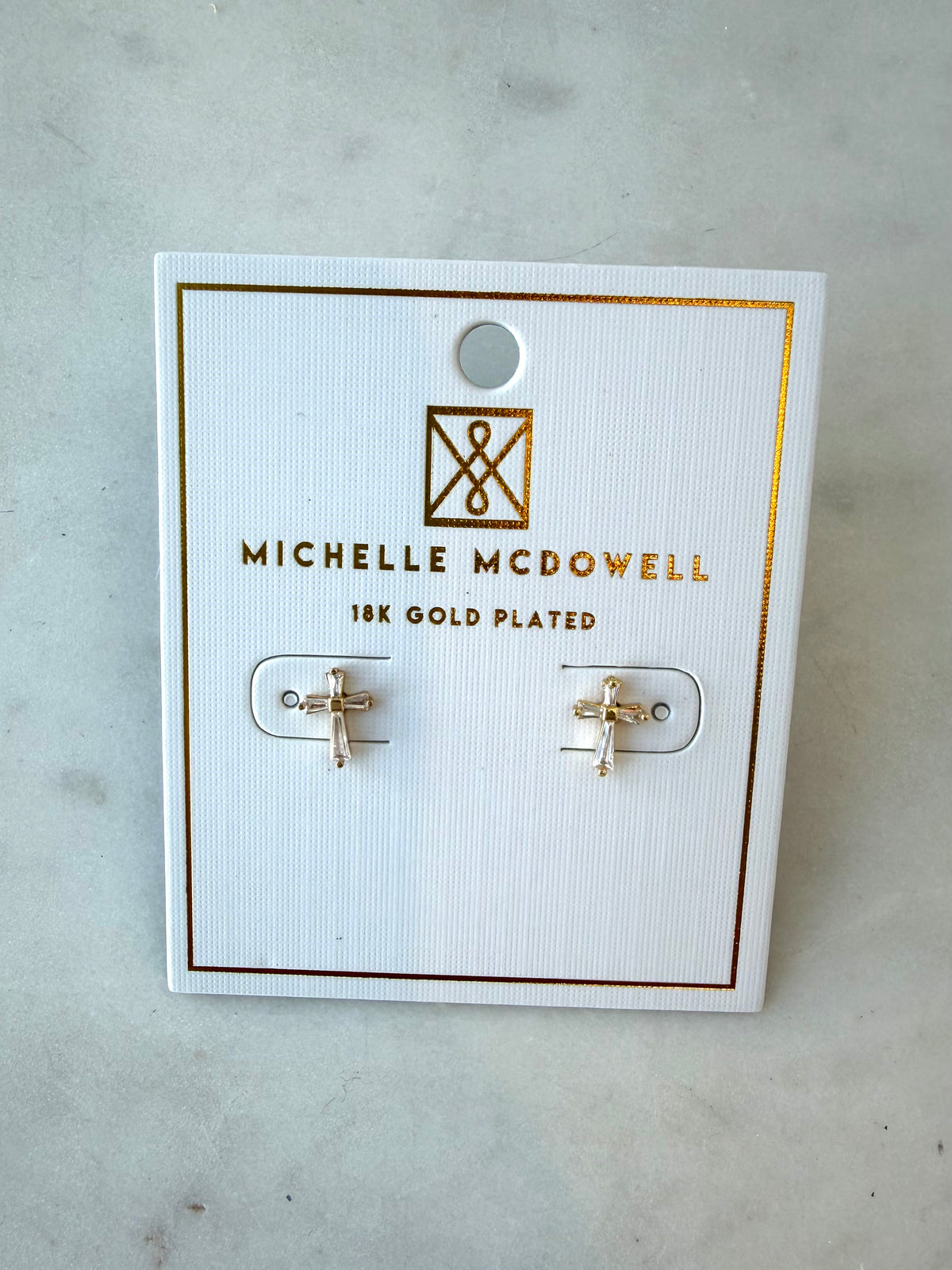 Greta Luxe Cross Stud Earrings