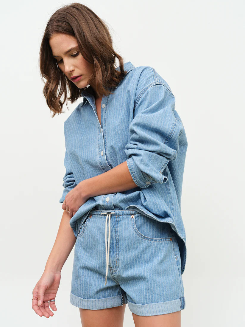 Haven Pinstripe Button Up Top