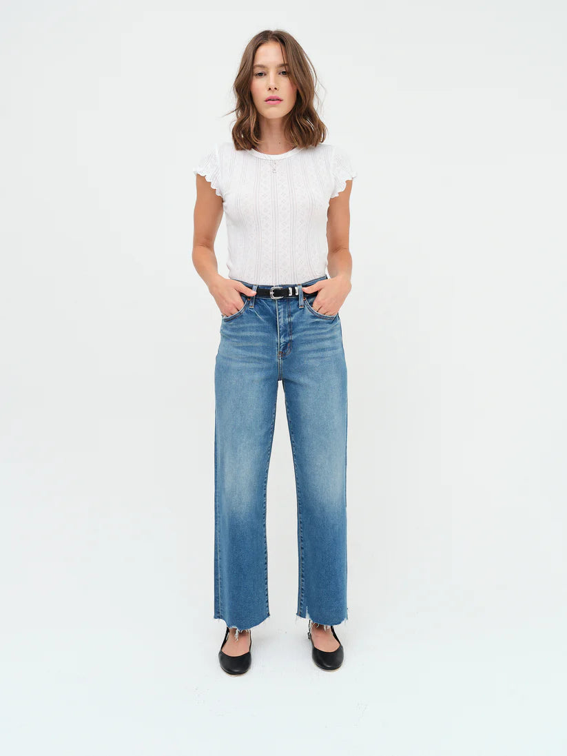 Pleaser Wide Ankle Jeans-Vibe Check