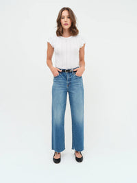 Pleaser Wide Ankle Jeans-Vibe Check