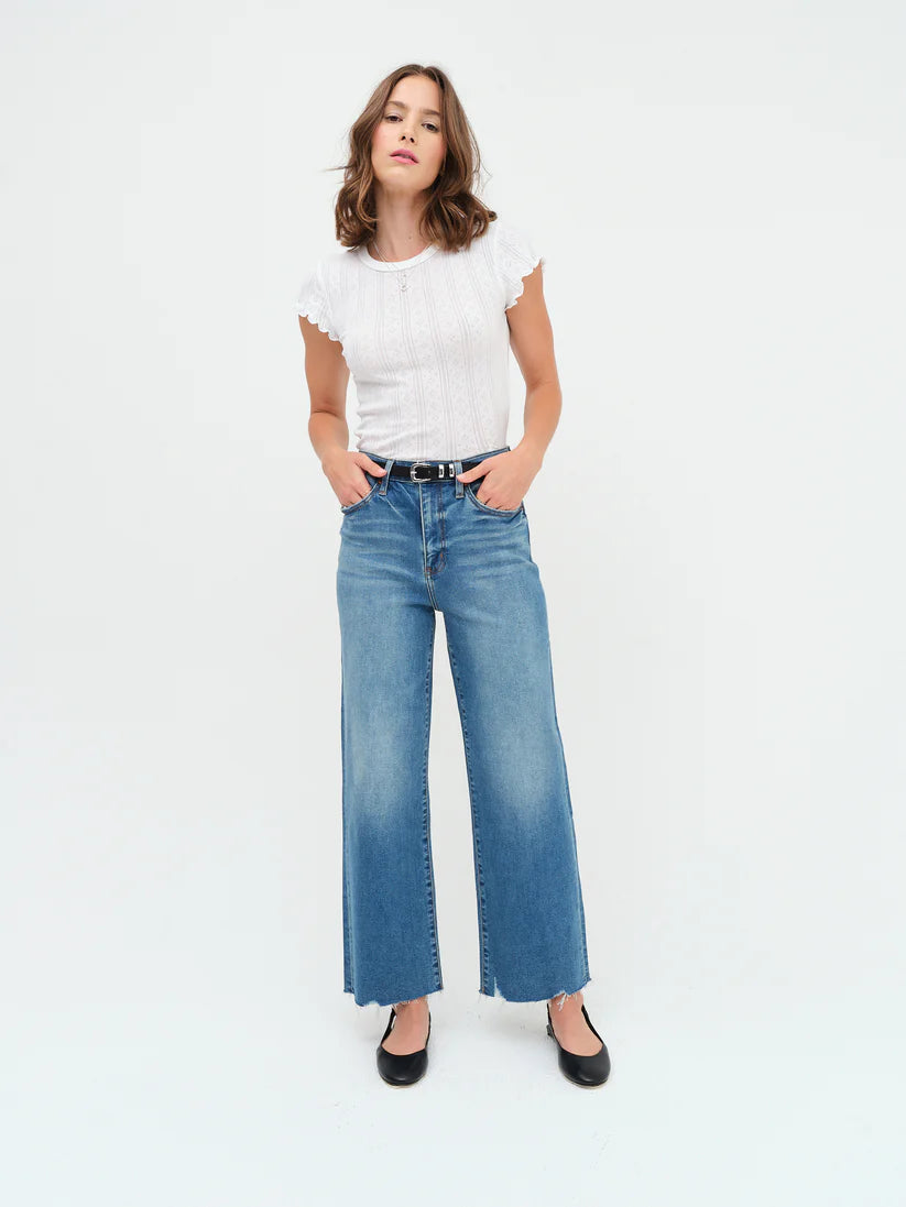 Pleaser Wide Ankle Jeans-Vibe Check