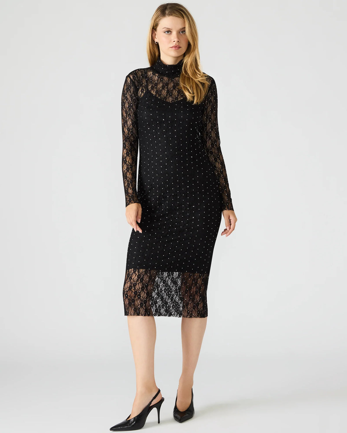 vivienne midi dress Vivienne Olive Green Regular Embroidered Midi Dress