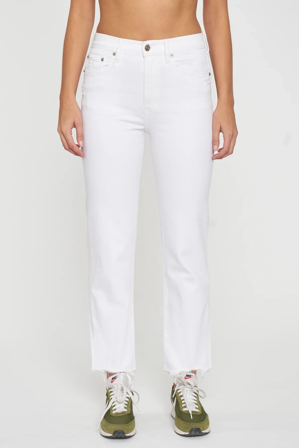 Straight Up Straight Leg Jeans-Marshmallow Vintage