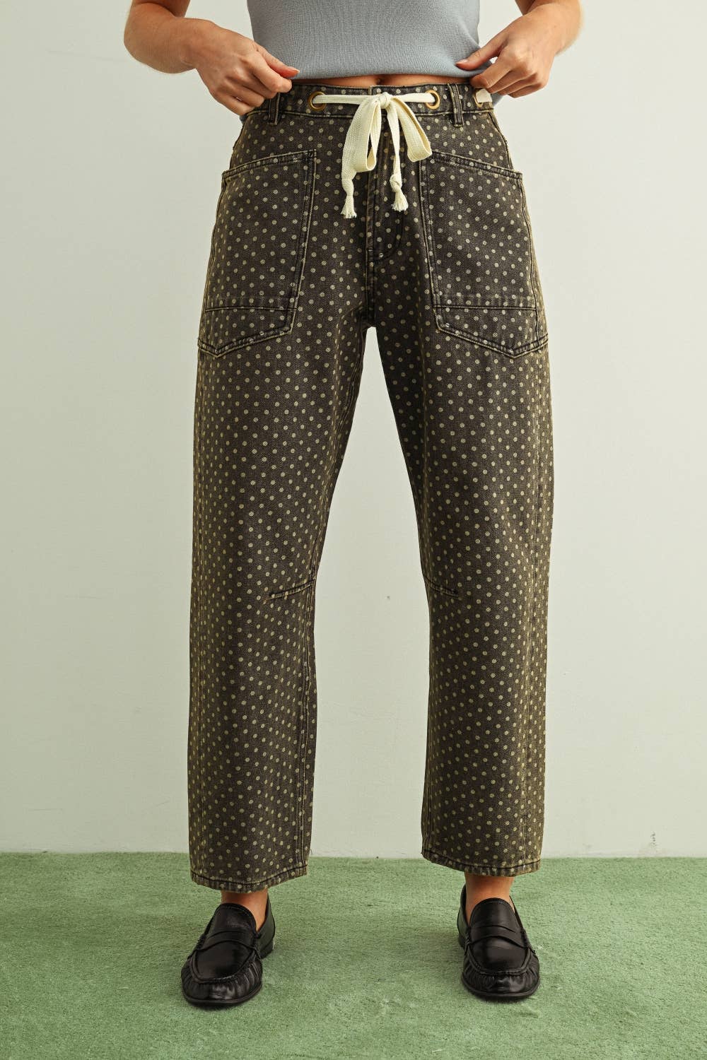 Bailey Polka Dot Barrel Jeans