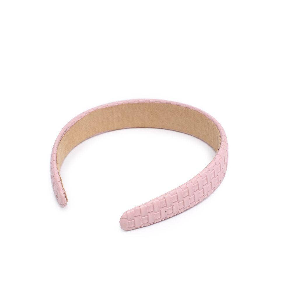 Embossed Woven Vegan Leather Headband