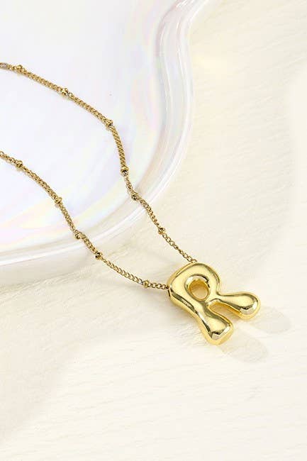 Bubble Initial Necklace