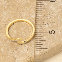 Delicate Studded Wave Ring