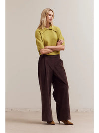 Amy Collared Knit Top