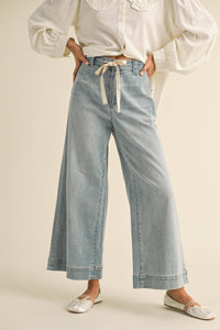 Tie Front Denim Pants