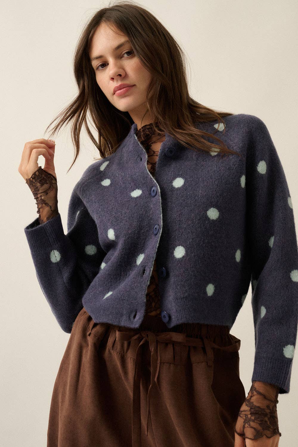 Carmen Polka Dot Cardigan
