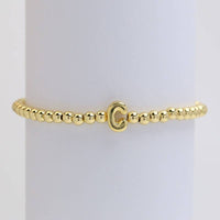 Bubble Initial Bead Bracelet