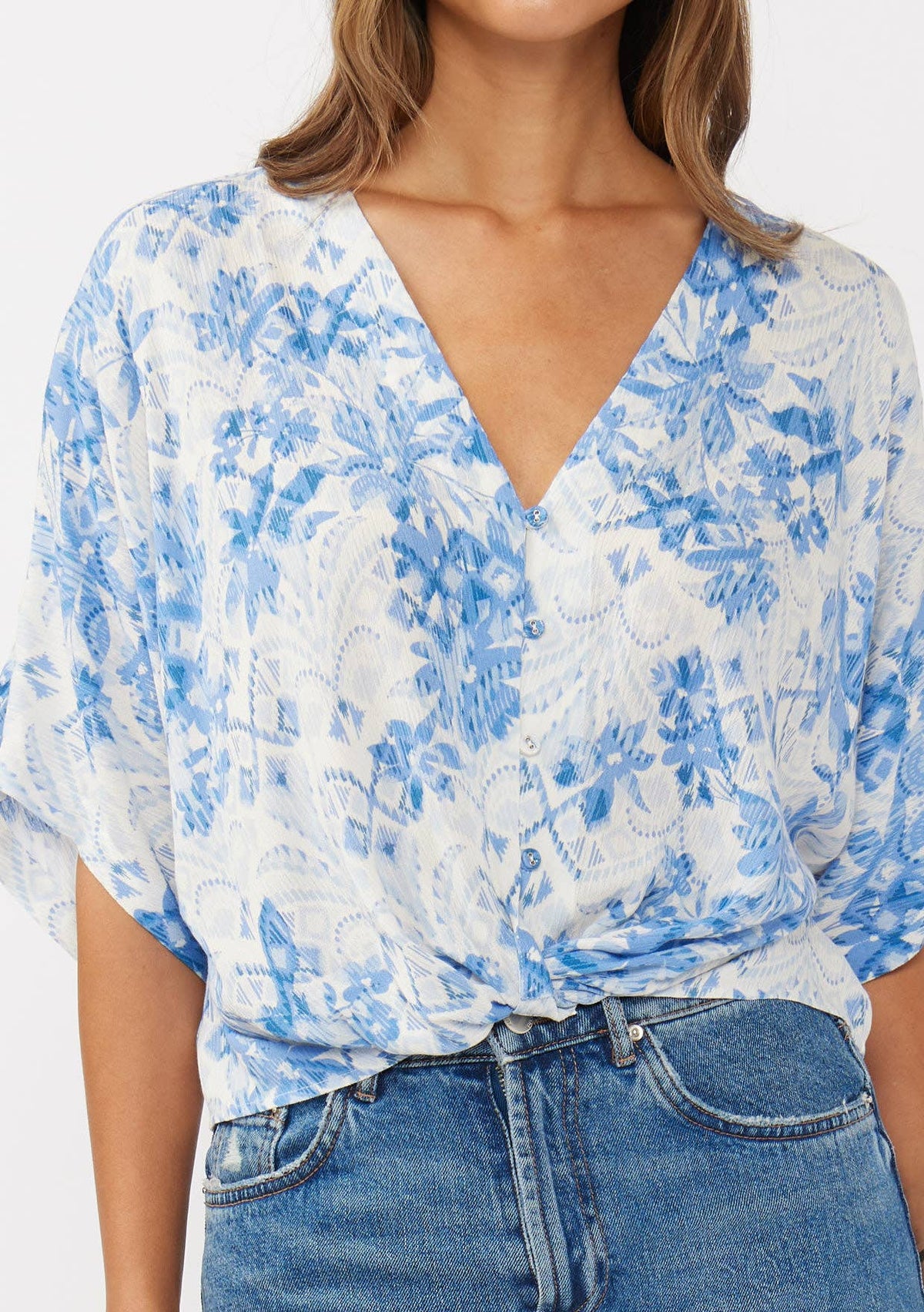 Jade Floral Top