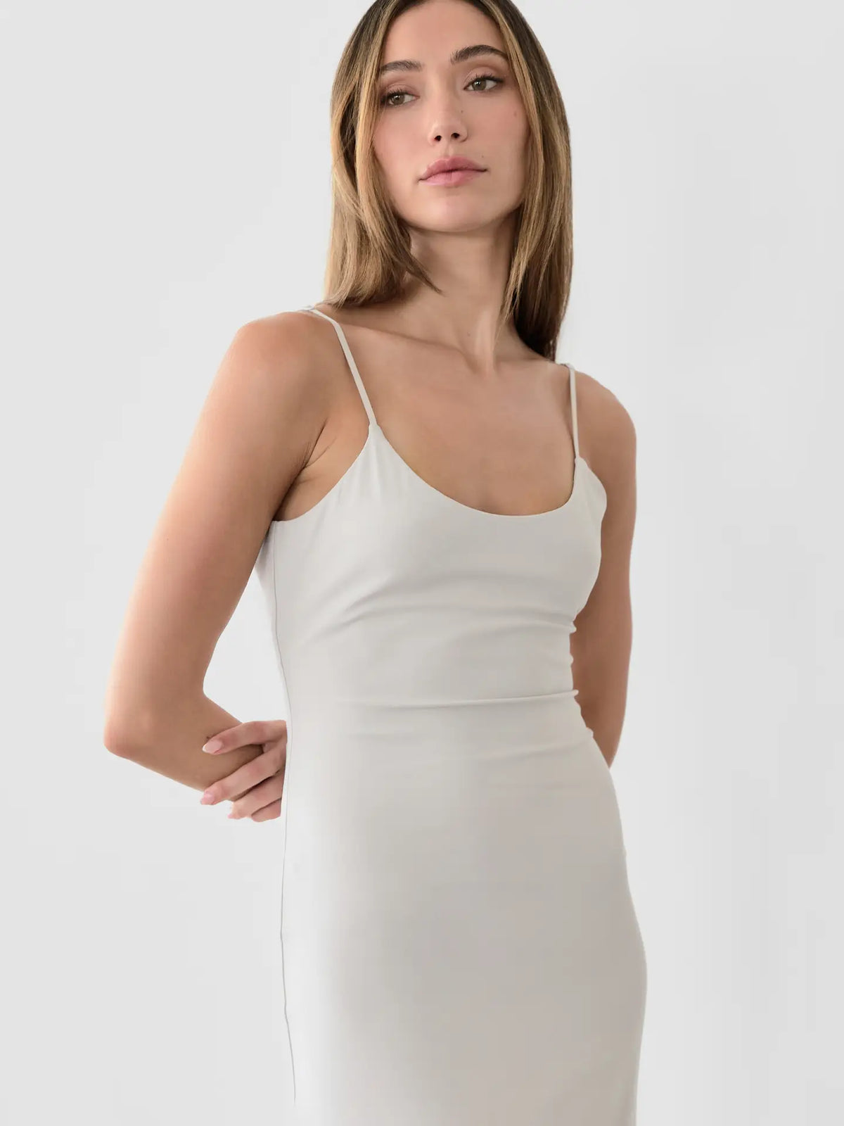 Tris Stretch Scoop Back Dress