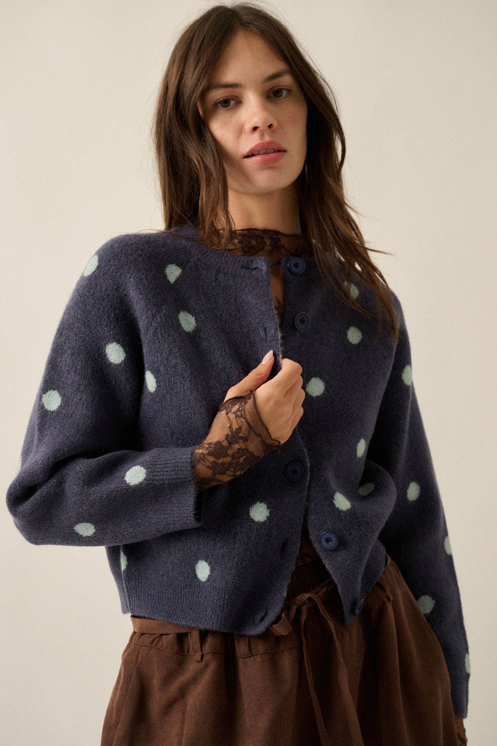Carmen Polka Dot Cardigan