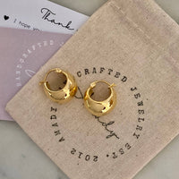 Chunky 18K Gold Plated Hoop Earrings