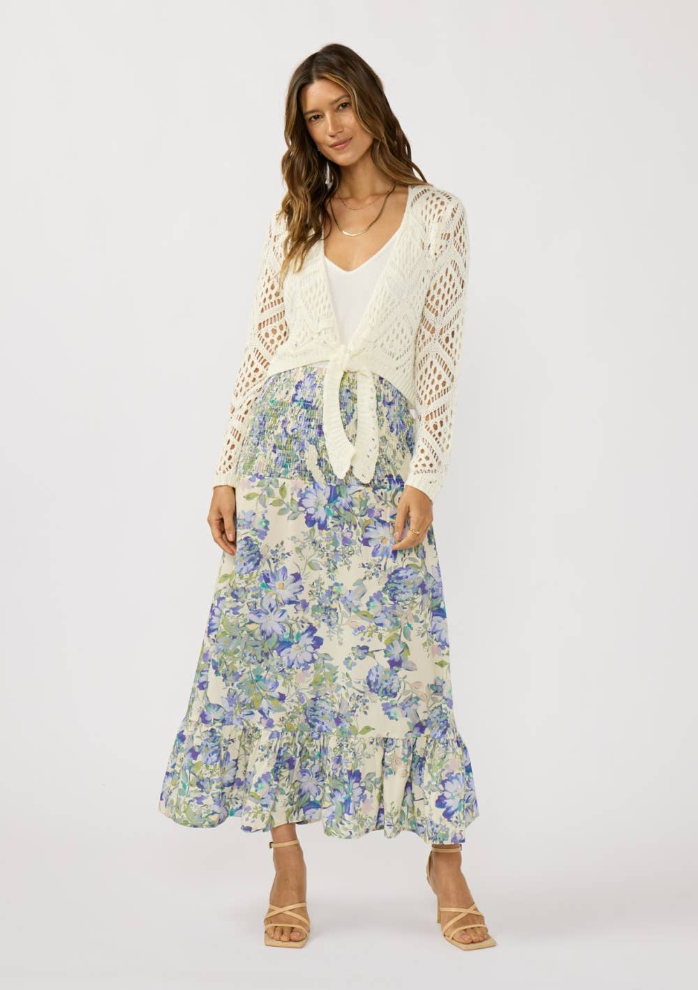 Cameron Crochet Tie Front Top