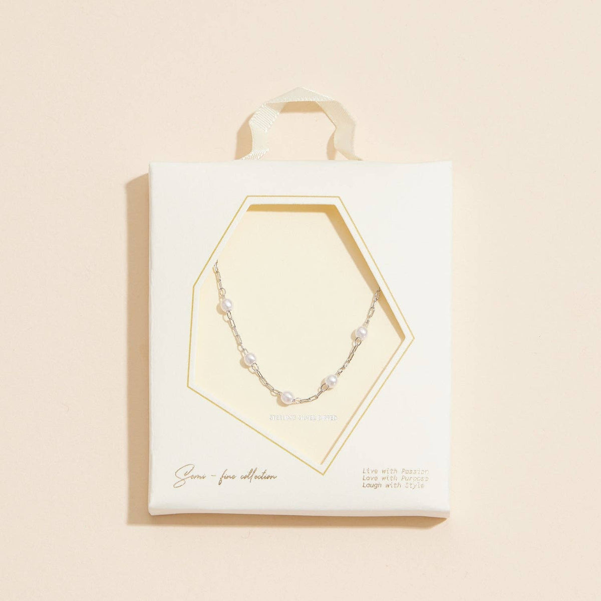 Pearl Link 18K Gold Dipped Necklace
