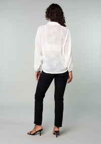 Embroidered Tie Front Cardigan