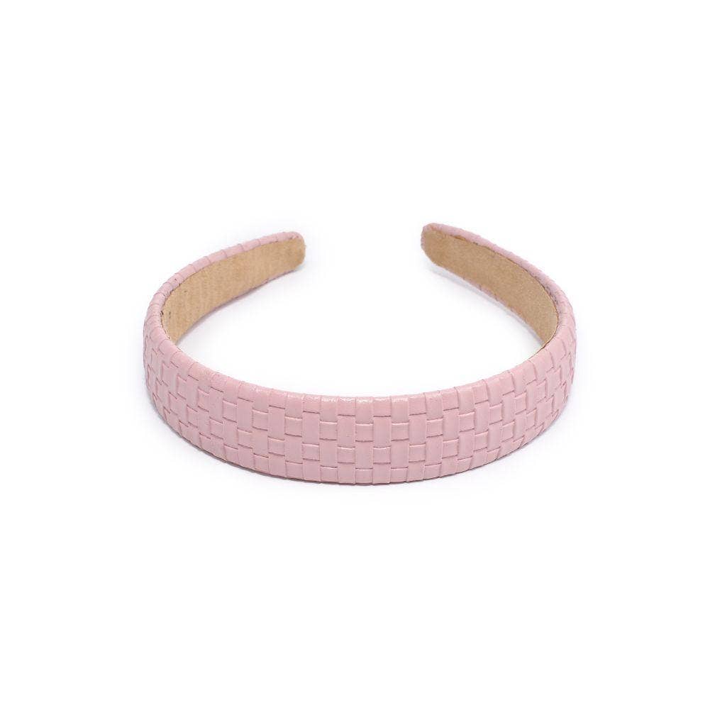 Embossed Woven Vegan Leather Headband