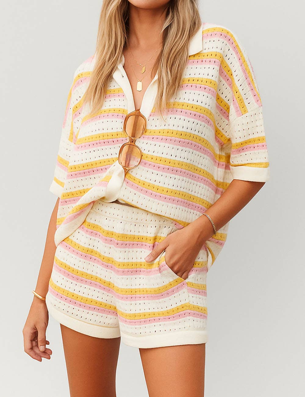 Kim Knit Top & Shorts Set 