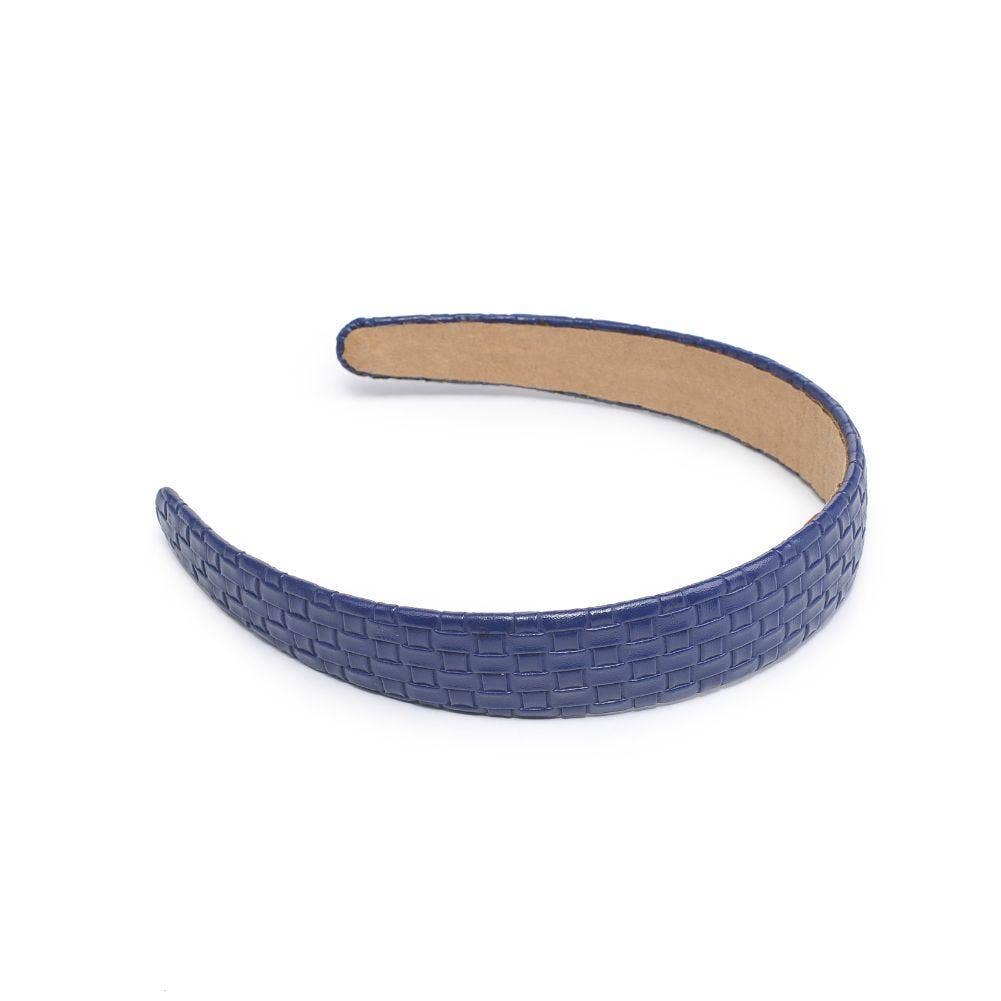 Embossed Woven Vegan Leather Headband