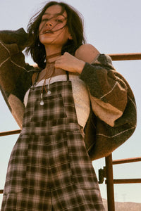 Argyle Jacquard-Knit Shrug Cardigan