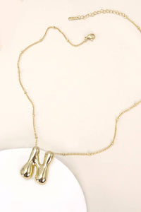 Bubble Initial Necklace