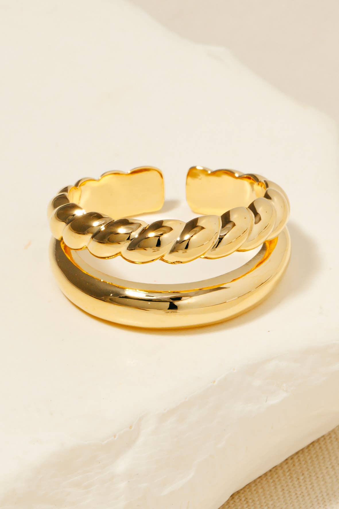 Gold Dipped Open Band Ring