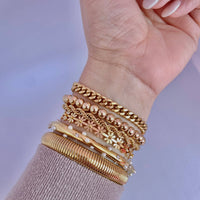 Pearls Bangle Bracelet Gold Plated