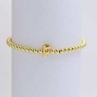Bubble Initial Bead Bracelet