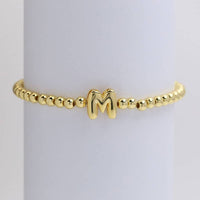 Bubble Initial Bead Bracelet