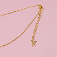 Crystal Bubble Initial Necklace