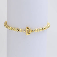 Bubble Initial Bead Bracelet