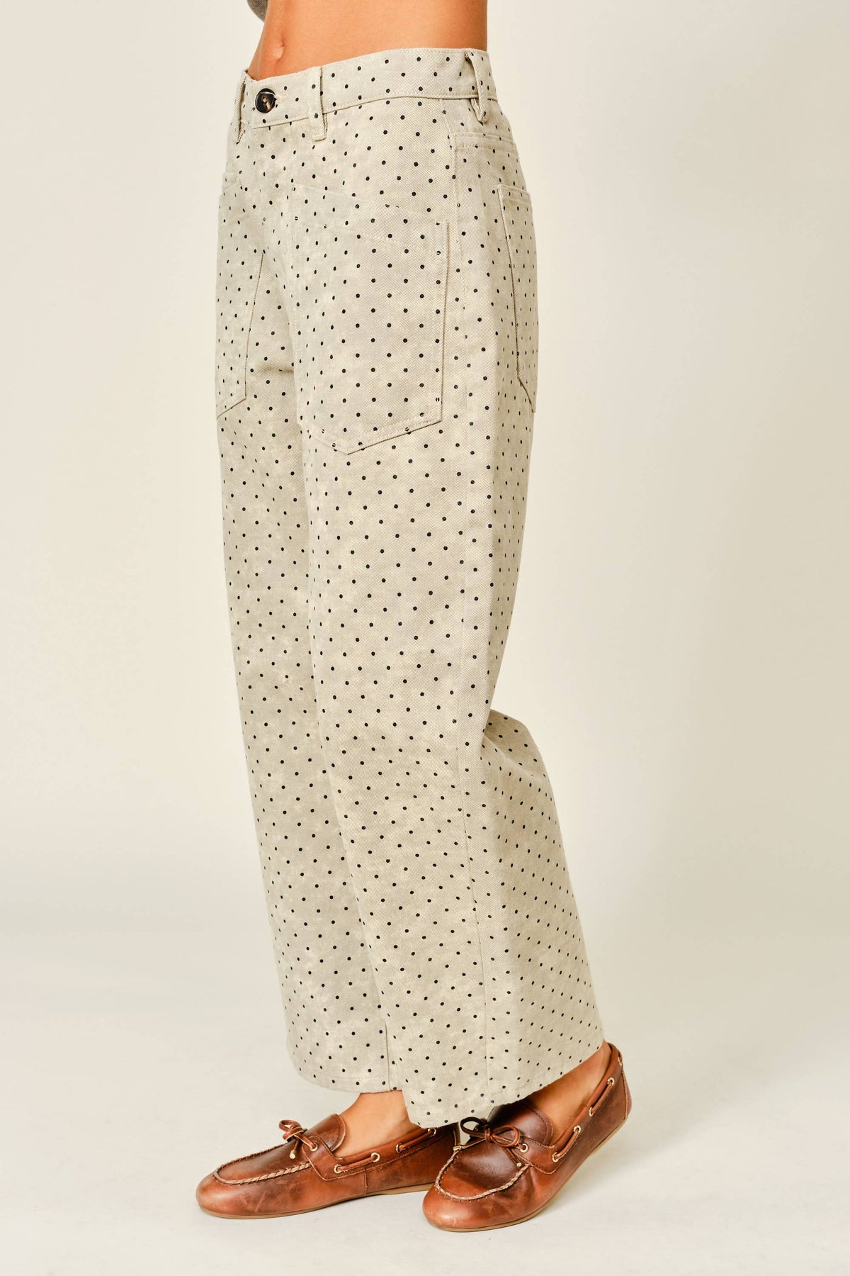 Polka Dot Barrel Pants