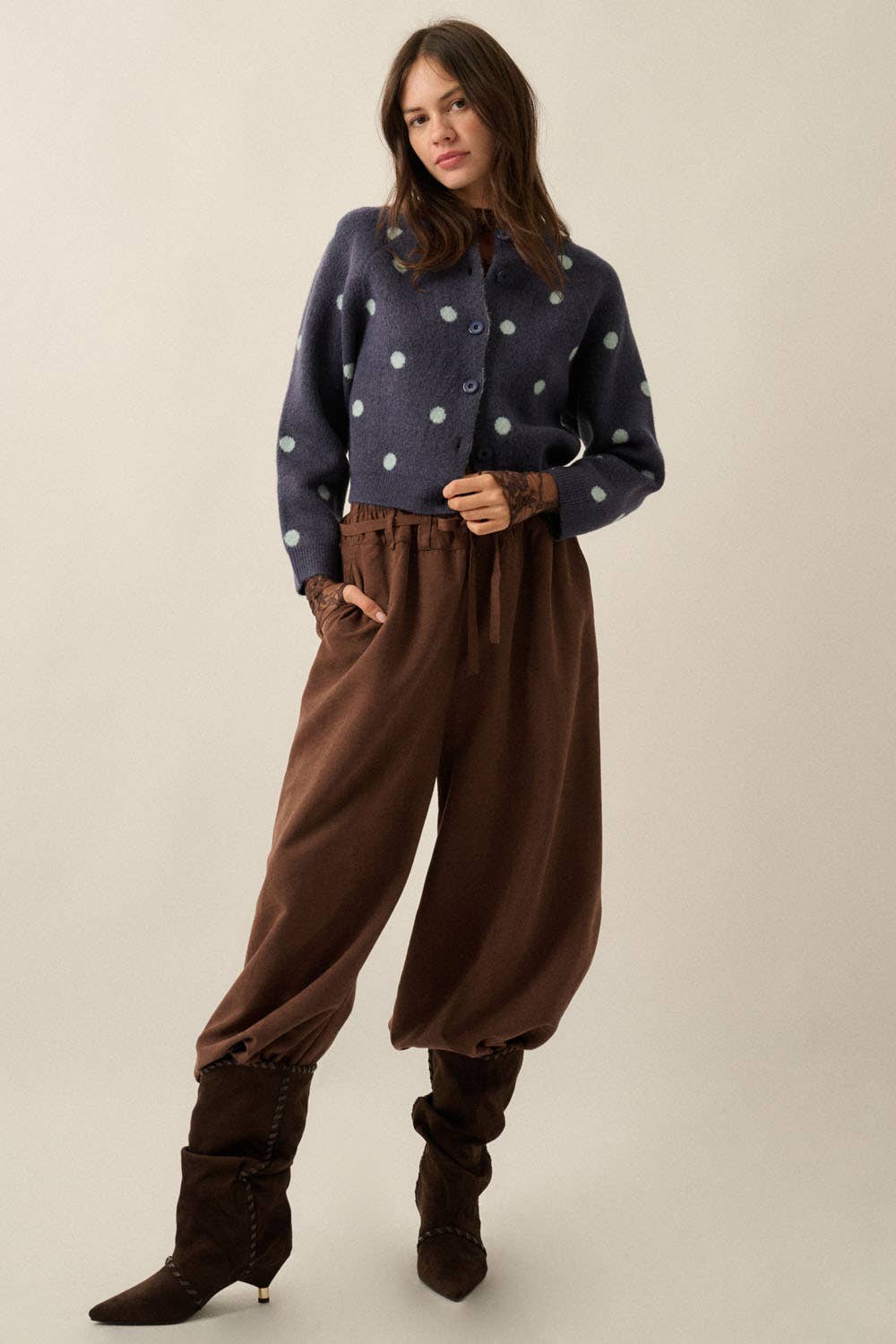 Carmen Polka Dot Cardigan