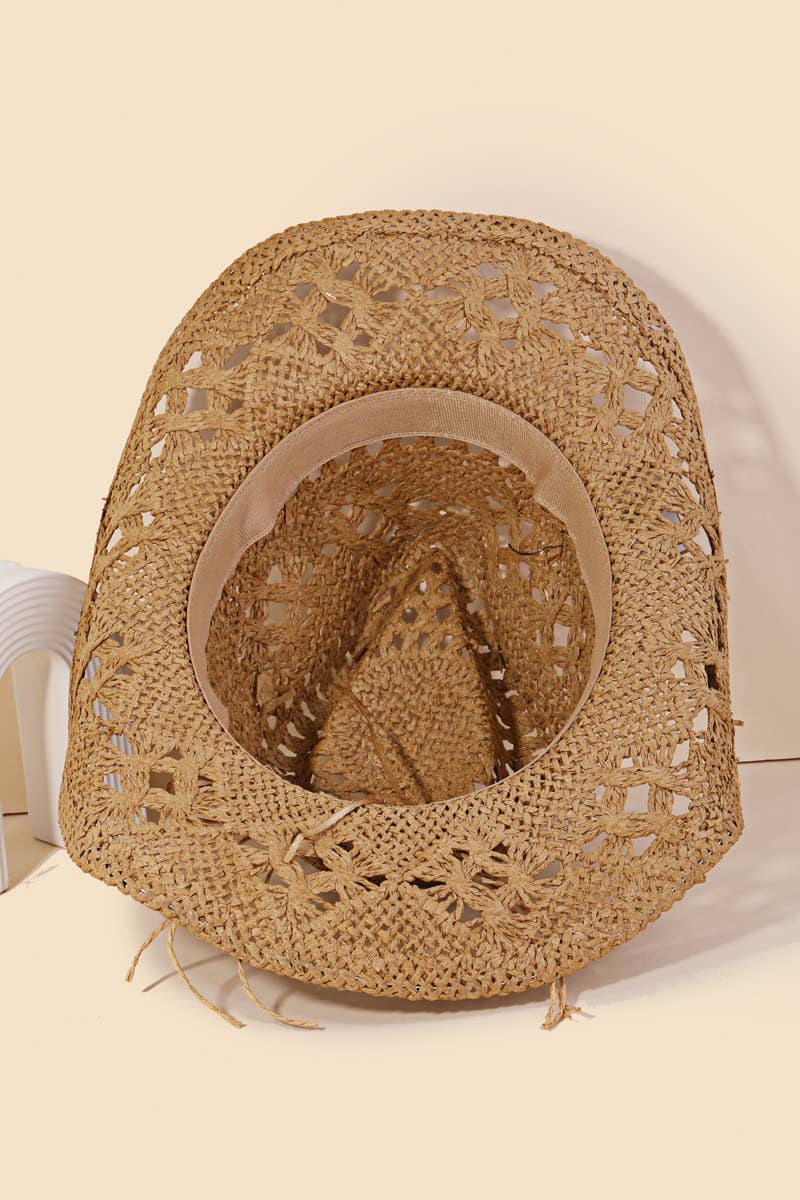 Straw Braided Cowboy Sun Hat