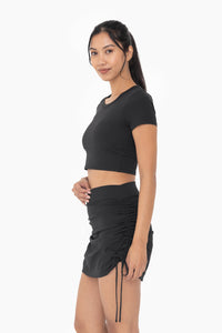 Tori Cropped Tee - Black