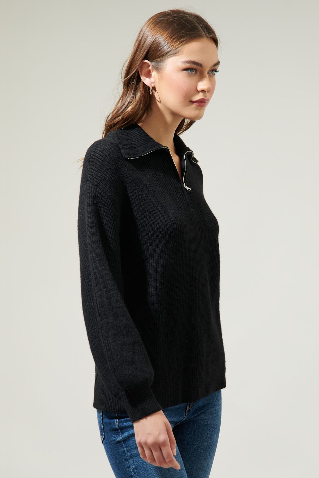 Kari Zipper Neck Sweater