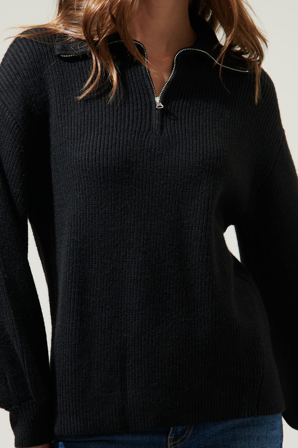 Kari Zipper Neck Sweater