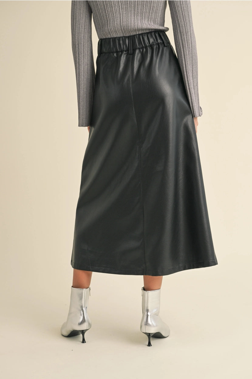 Lulu Faux Leather Skirt